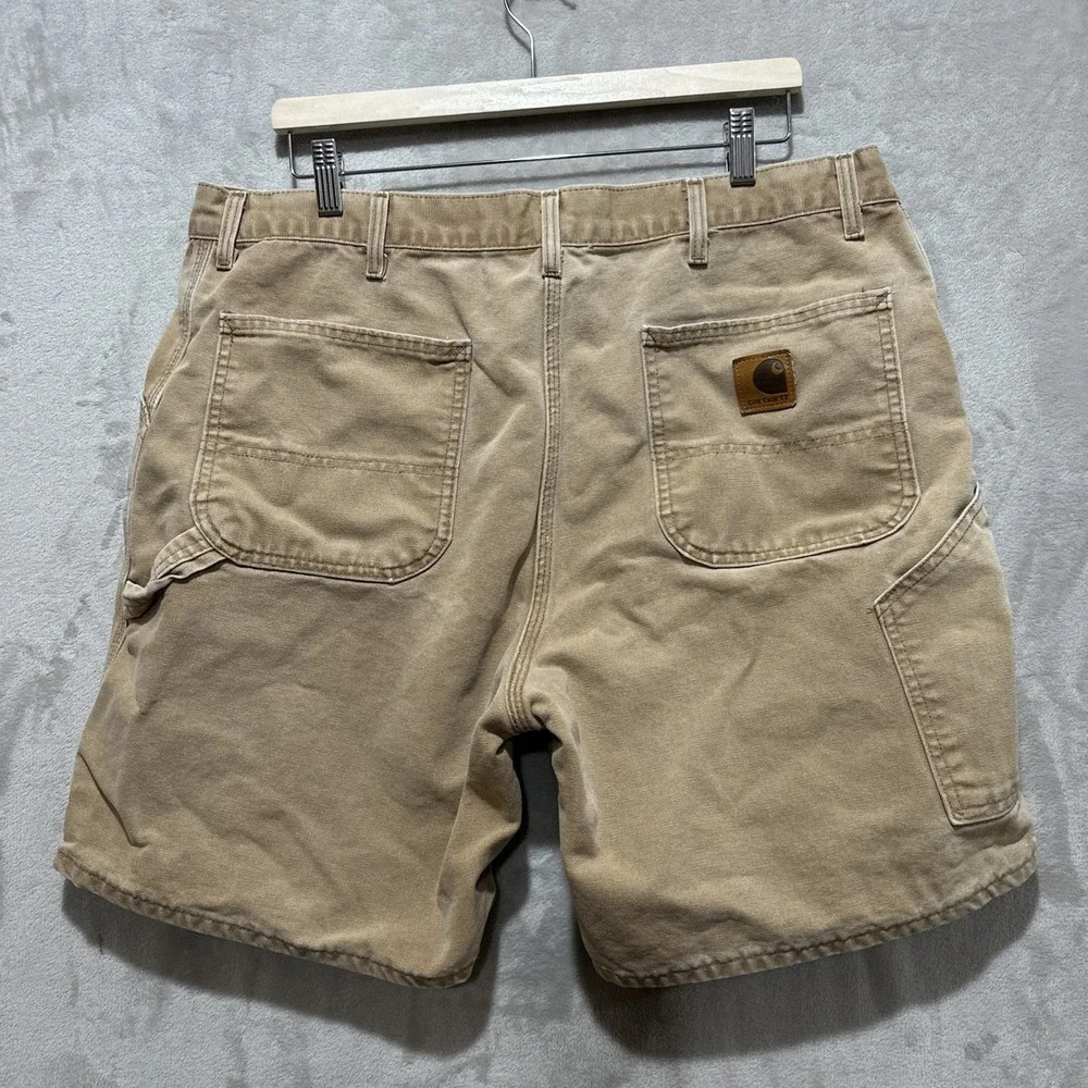 Vintage Carhartt Carpenter Shorts Mens Size 40 Brown Duck Canvas USA B25 BRN